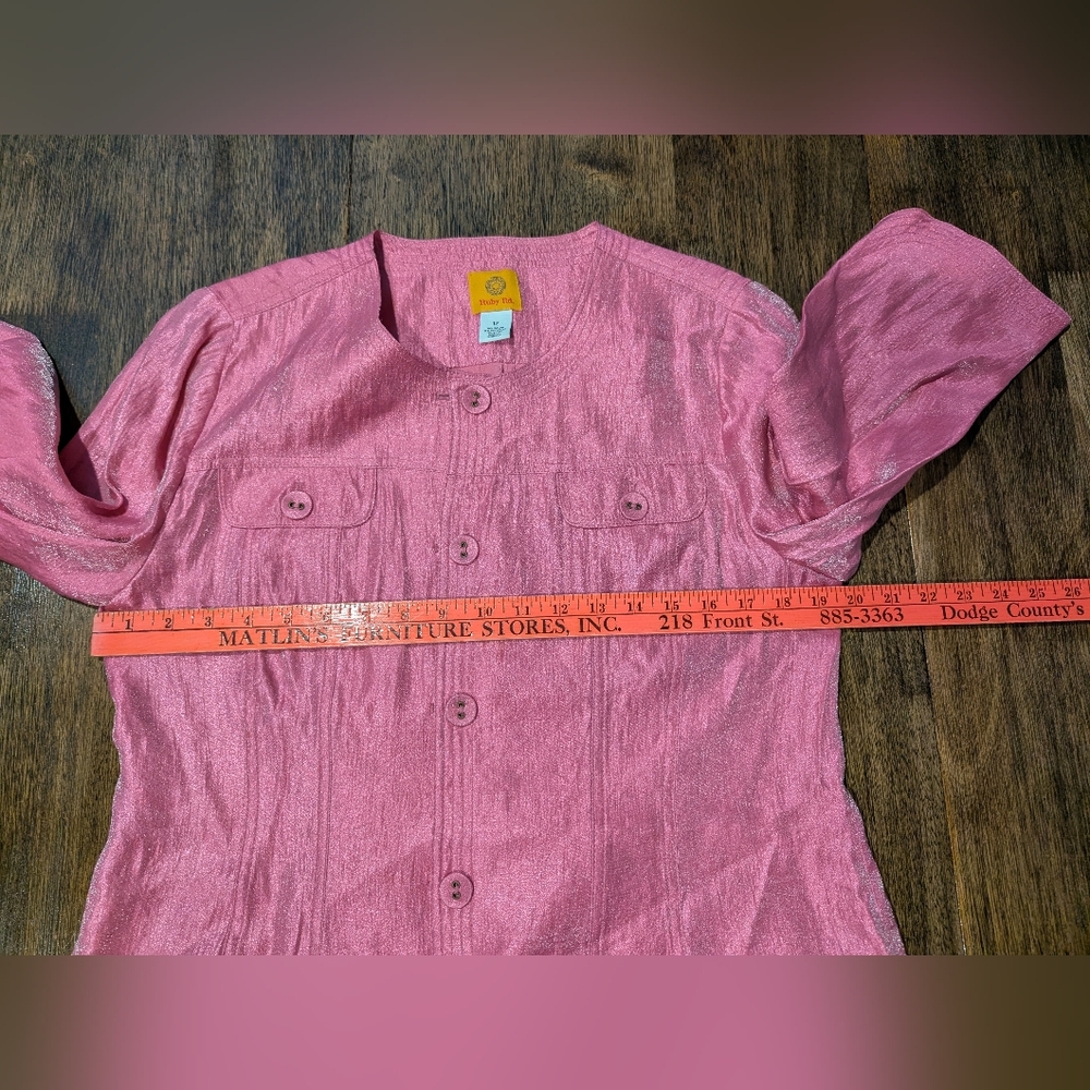 Ruby Rd. Pink Metallic‎ Jacket - Picture 8 of 9